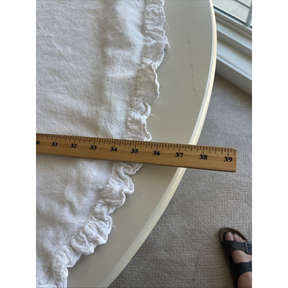 DRAWSTRINGS OF MALIBU White Beach Coverup Dress Sz M/L Cotton V Neck Basic - Picture 9 of 9